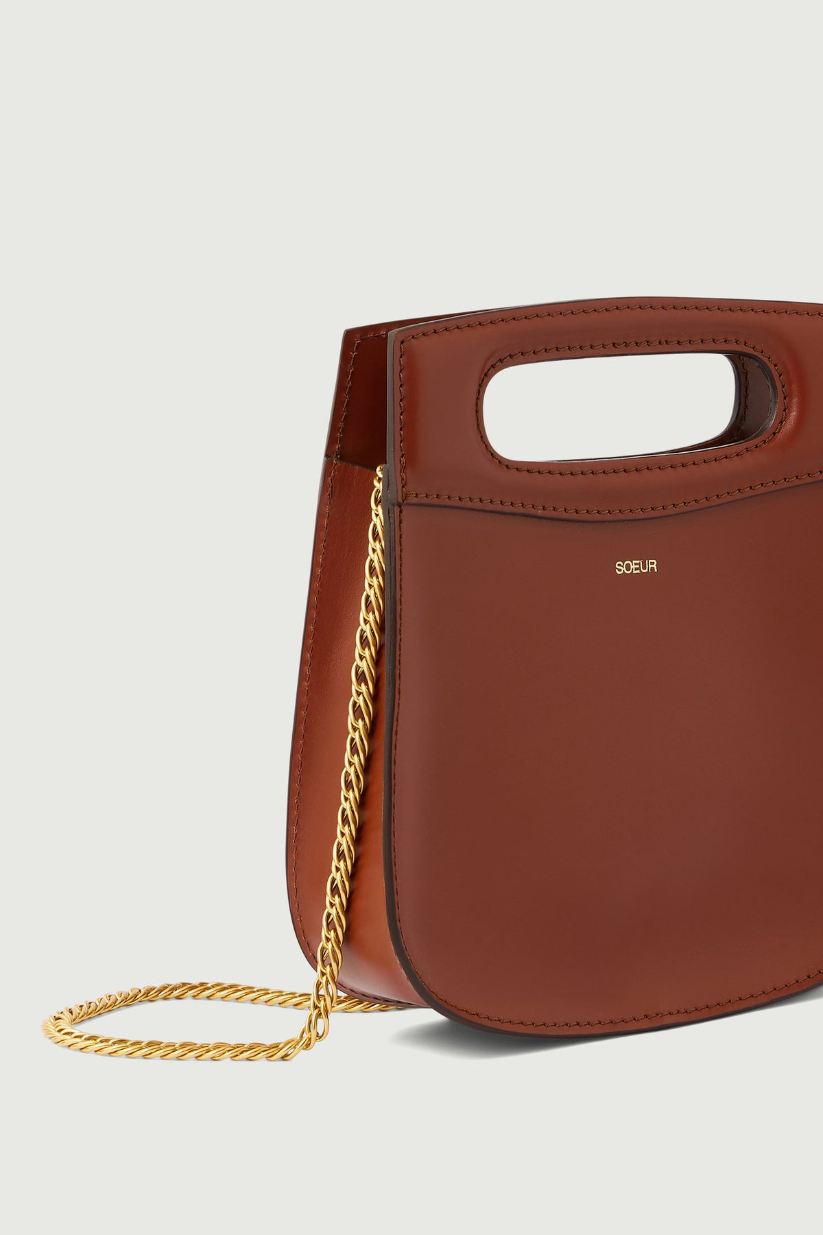 Sac en cuir glacé