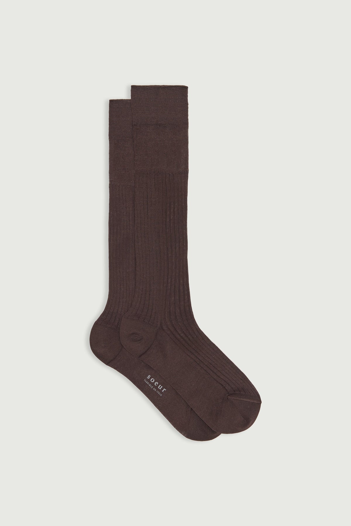 Chaussettes fines à côtes