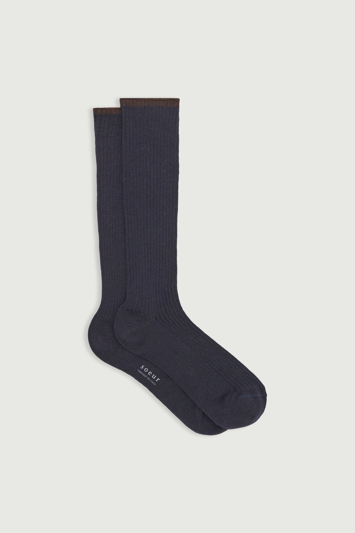 Chaussettes à liseré en laine