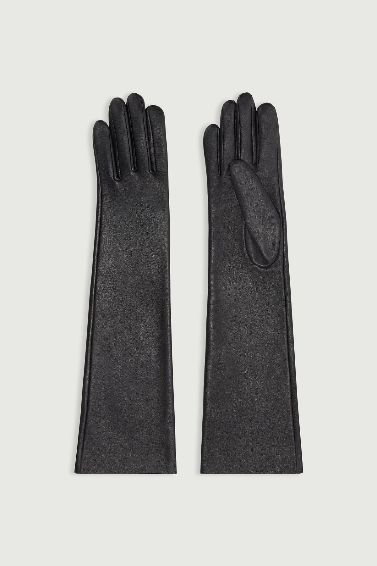 Gants longs en cuir velours