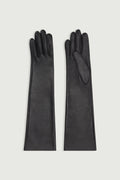 Gants longs en cuir lisse