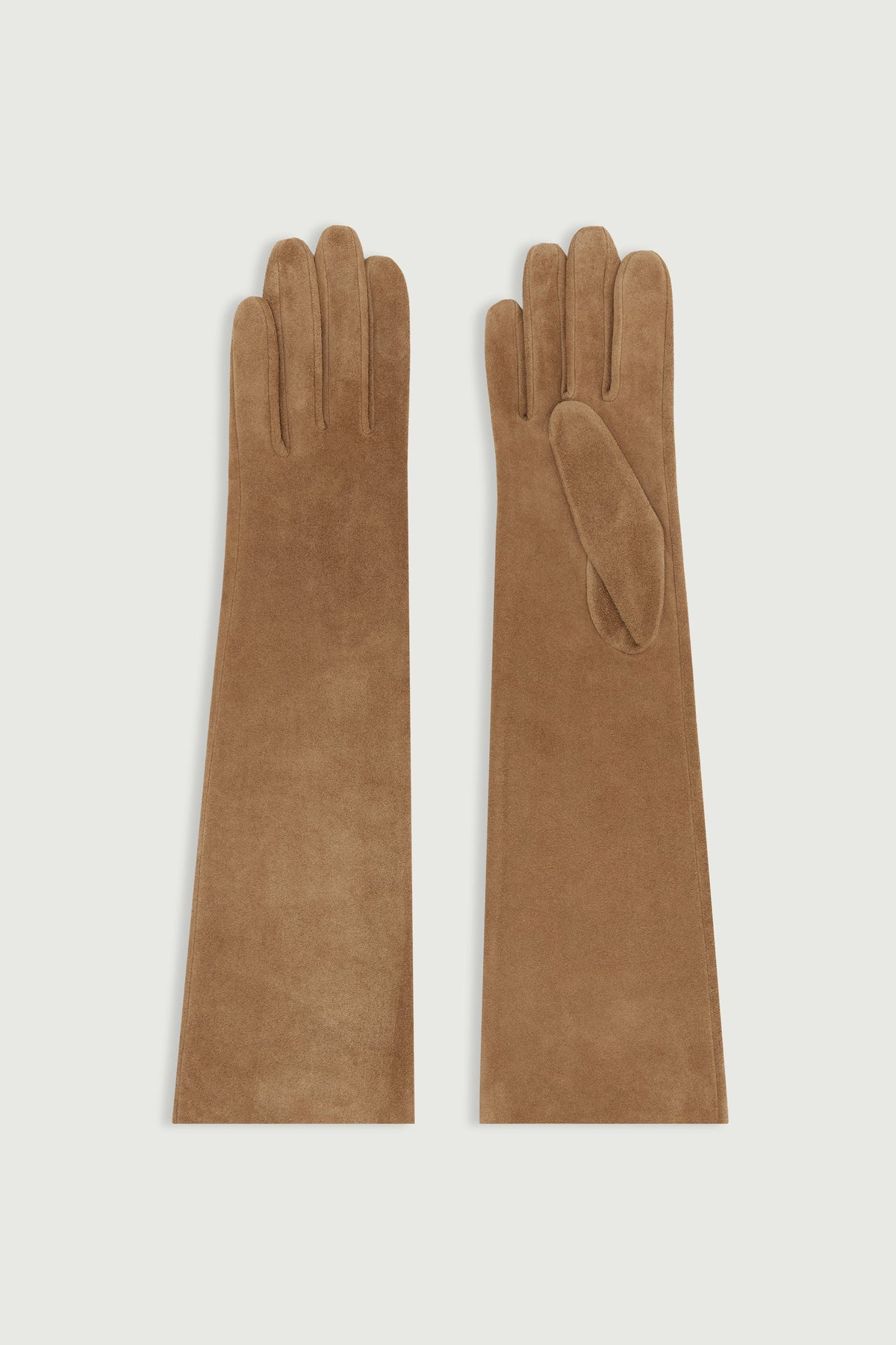 Gants longs en cuir velours