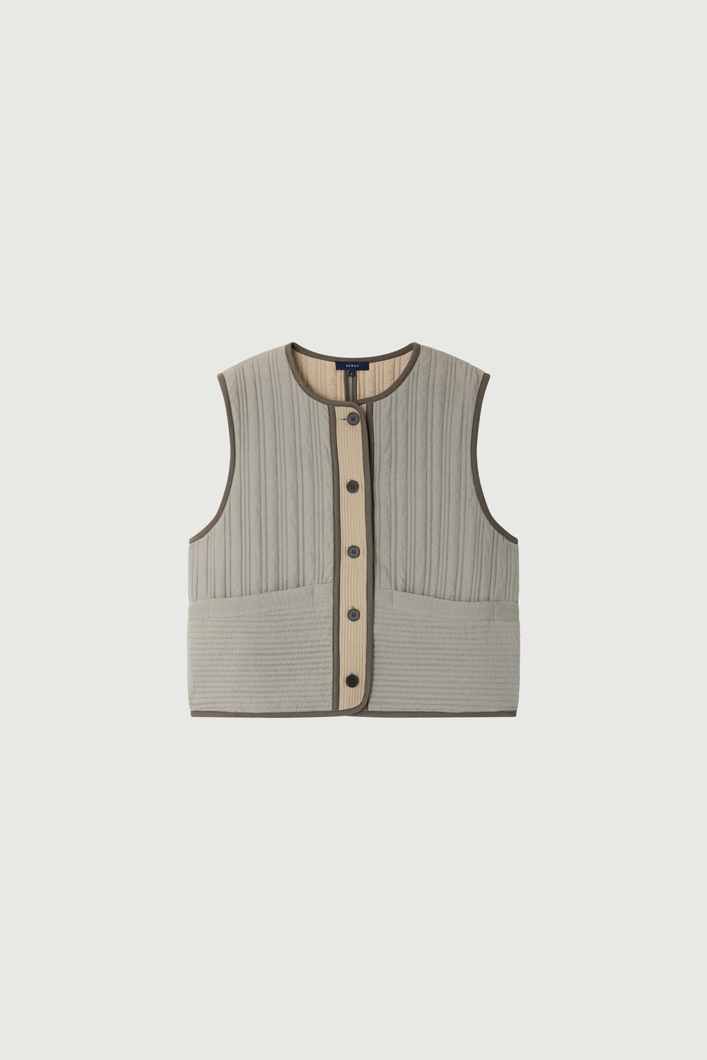Blouson sans manches en coton matelassée