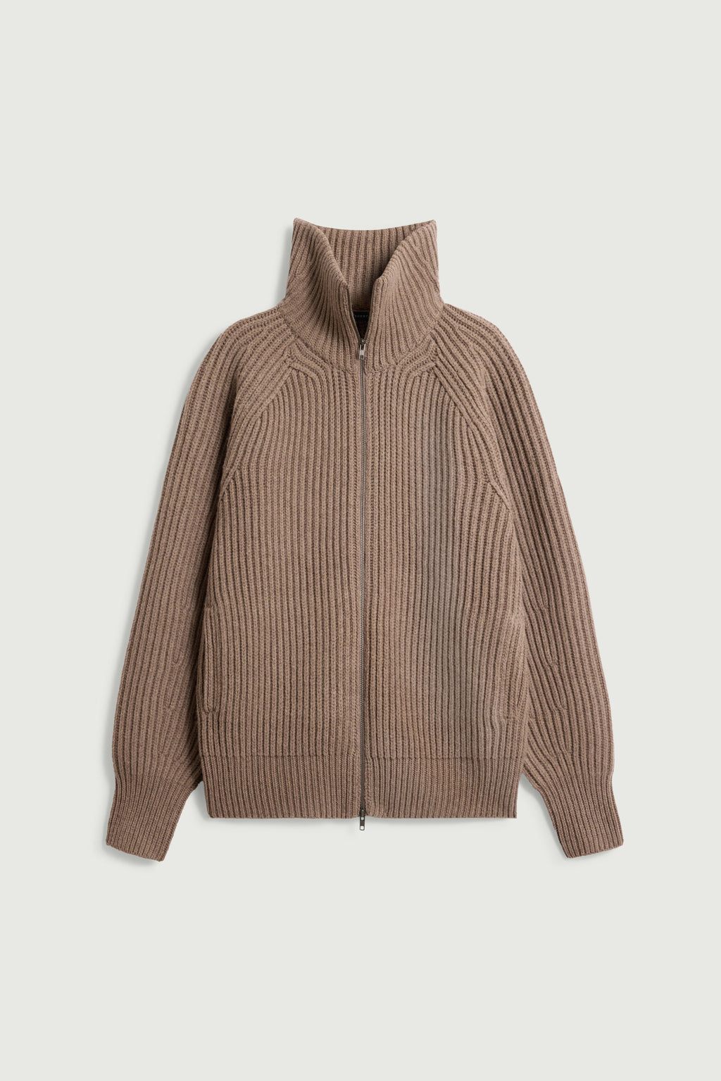 Cardigan oversize en côtes anglaises