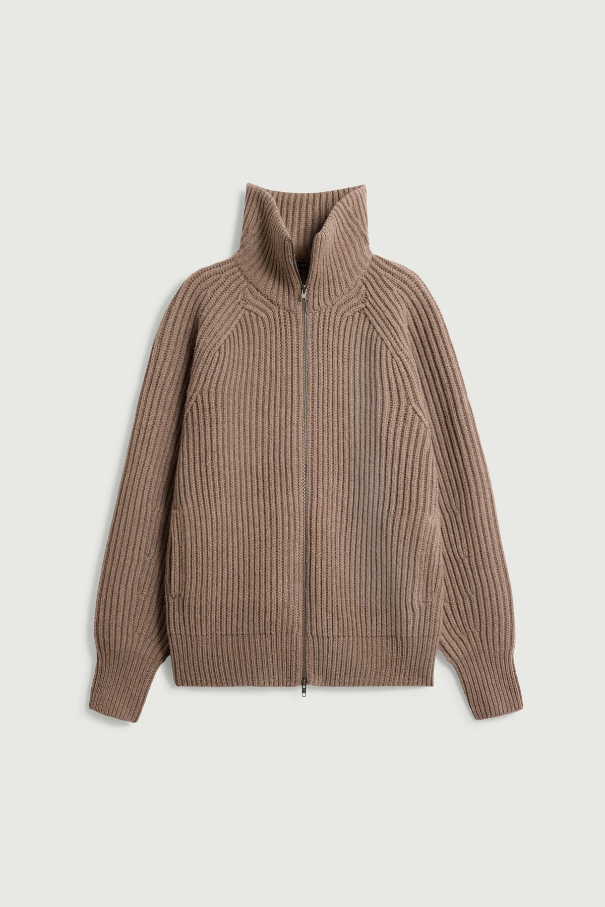 Cardigan oversize en côtes anglaises
