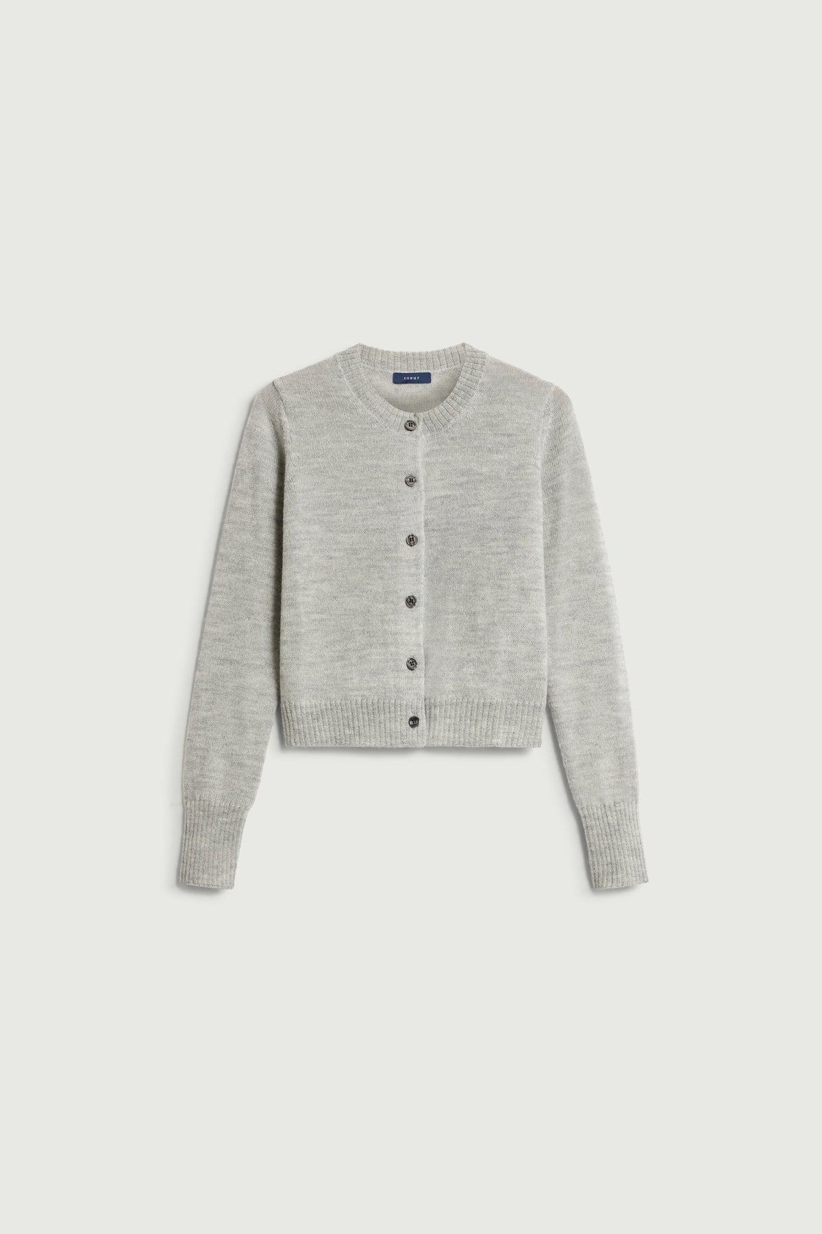 Cardigan transparent en laine mérinos