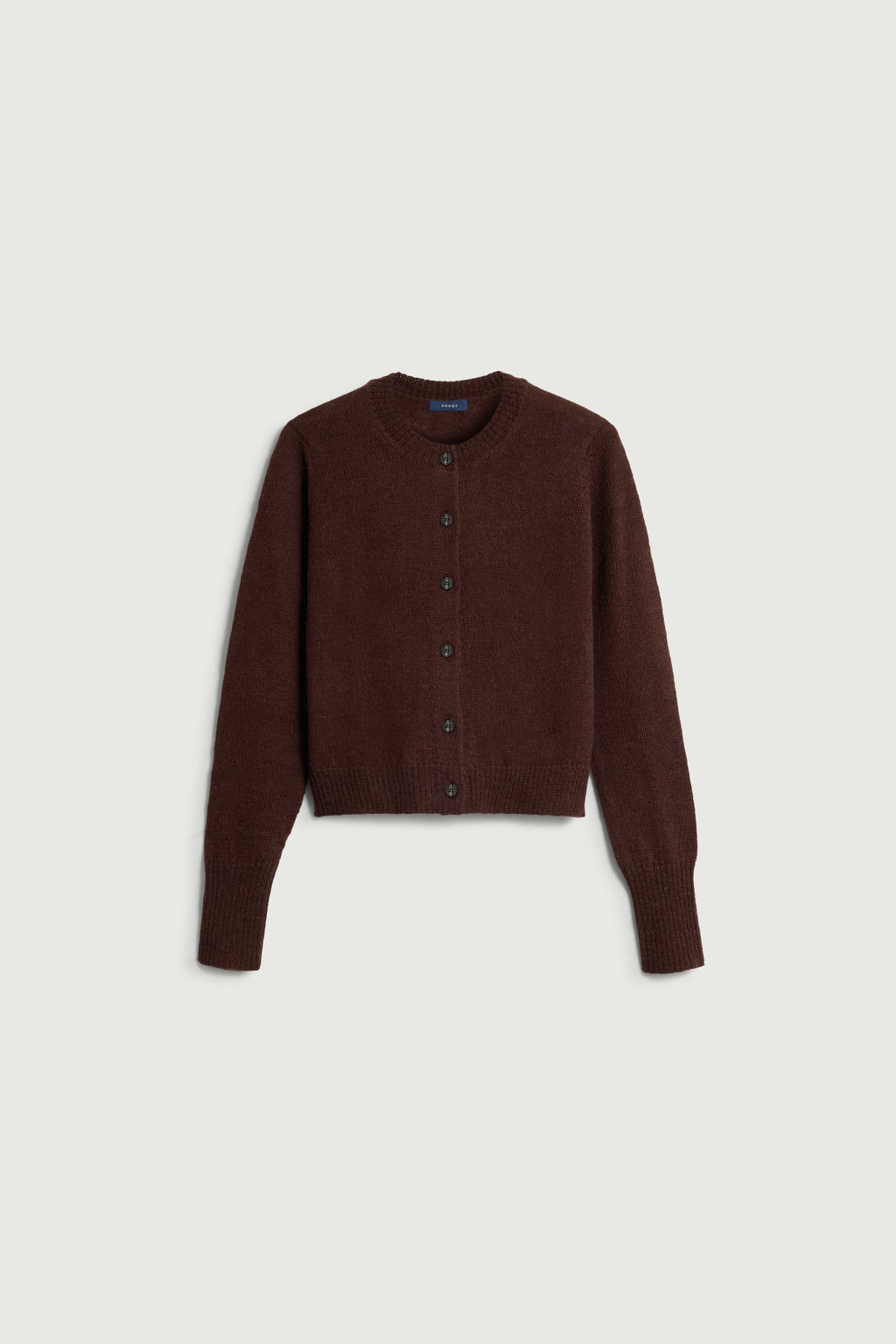 Cardigan court en laine et alpaga