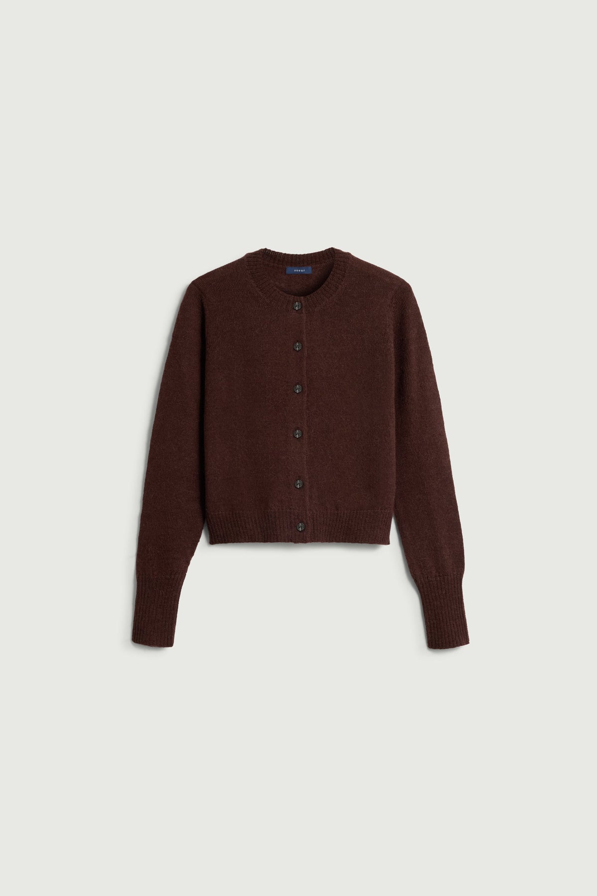 Cardigan court en laine et alpaga