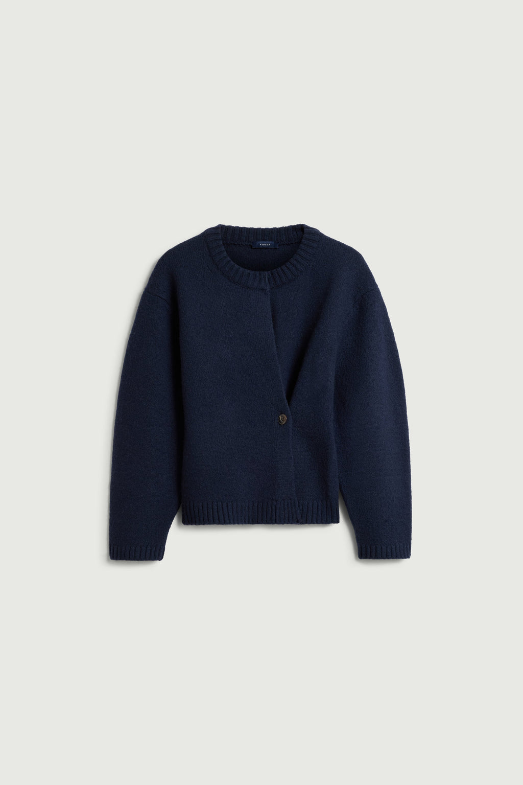 Cardigan croisé en laine feutrée