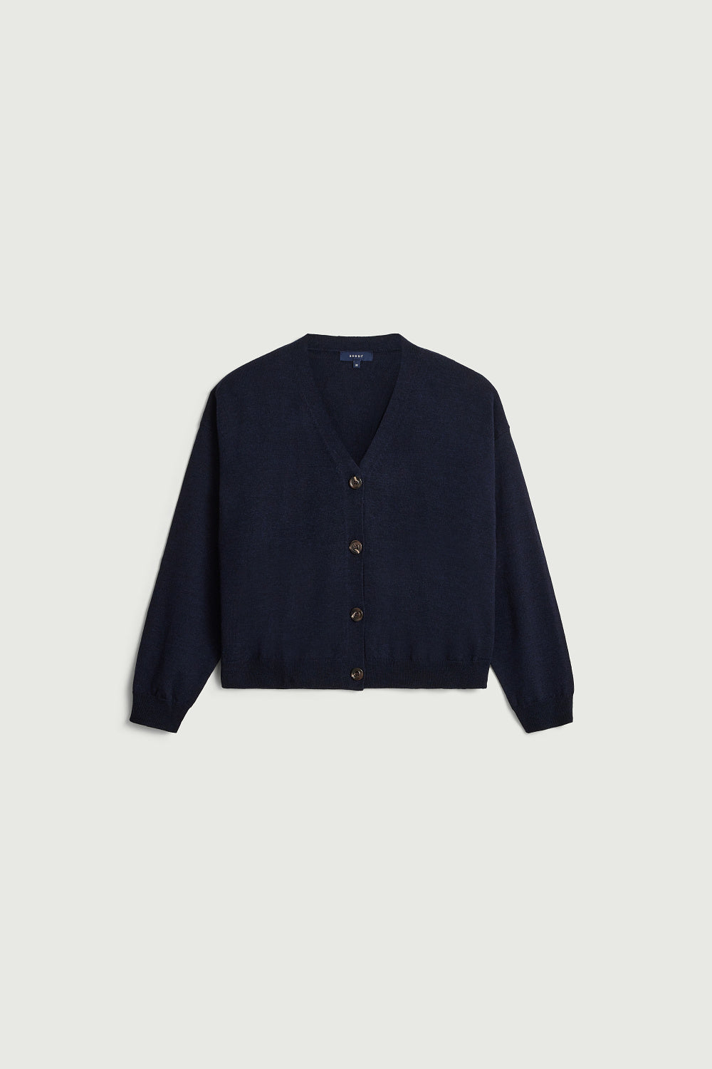Cardigan fin en laine mérinos