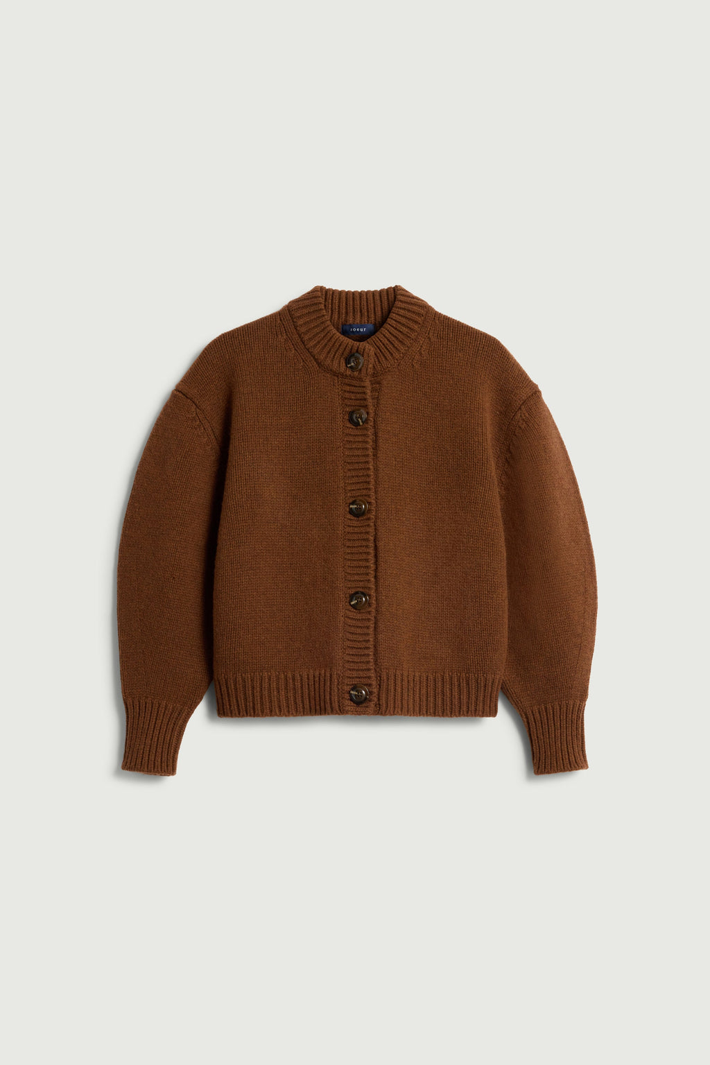 Cardigan boxy en laine compacte