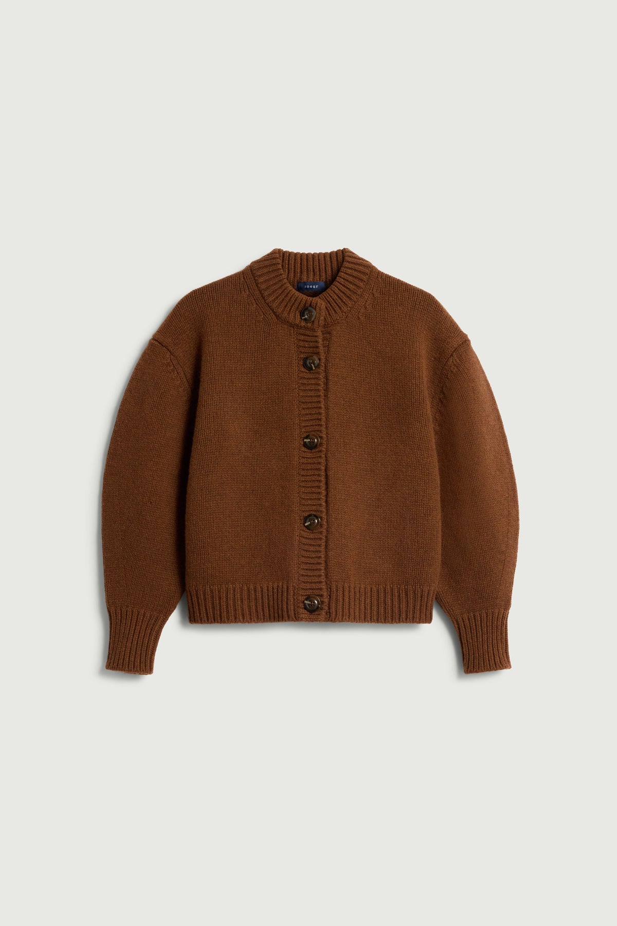 Cardigan boxy en laine compacte