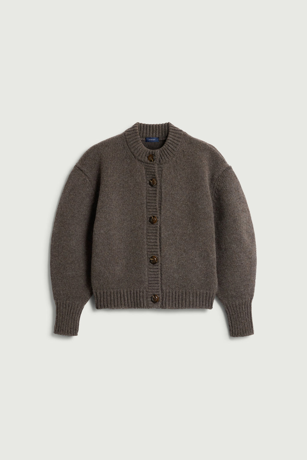 Cardigan boxy en laine compacte
