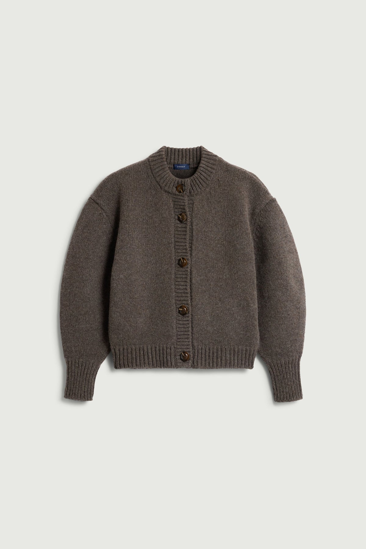 Cardigan boxy en laine compacte