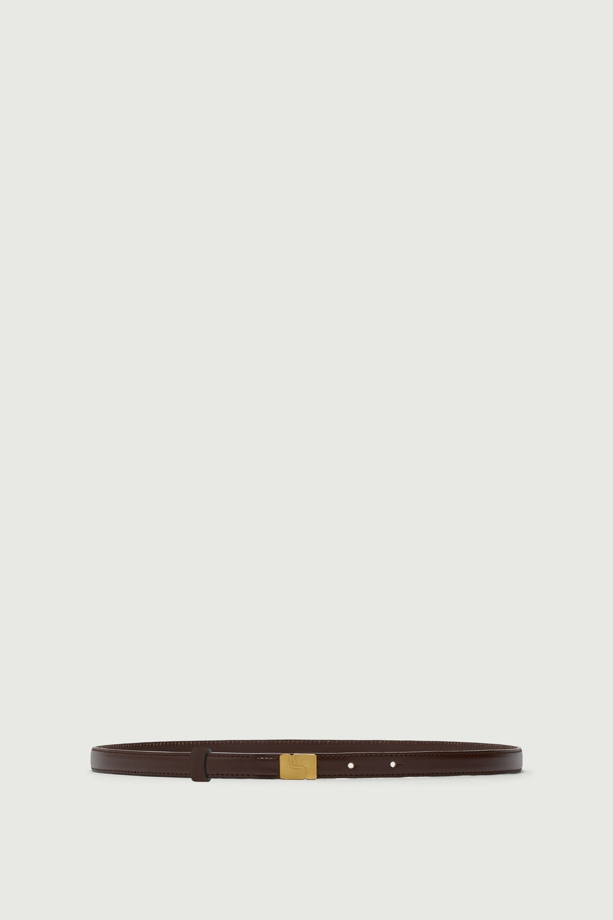 Ceinture fine à boucle S en cuir box