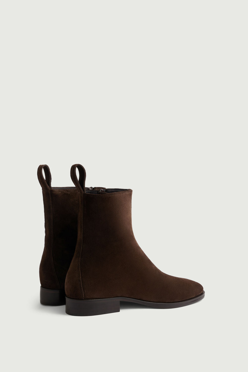 Bottines en croûte de cuir