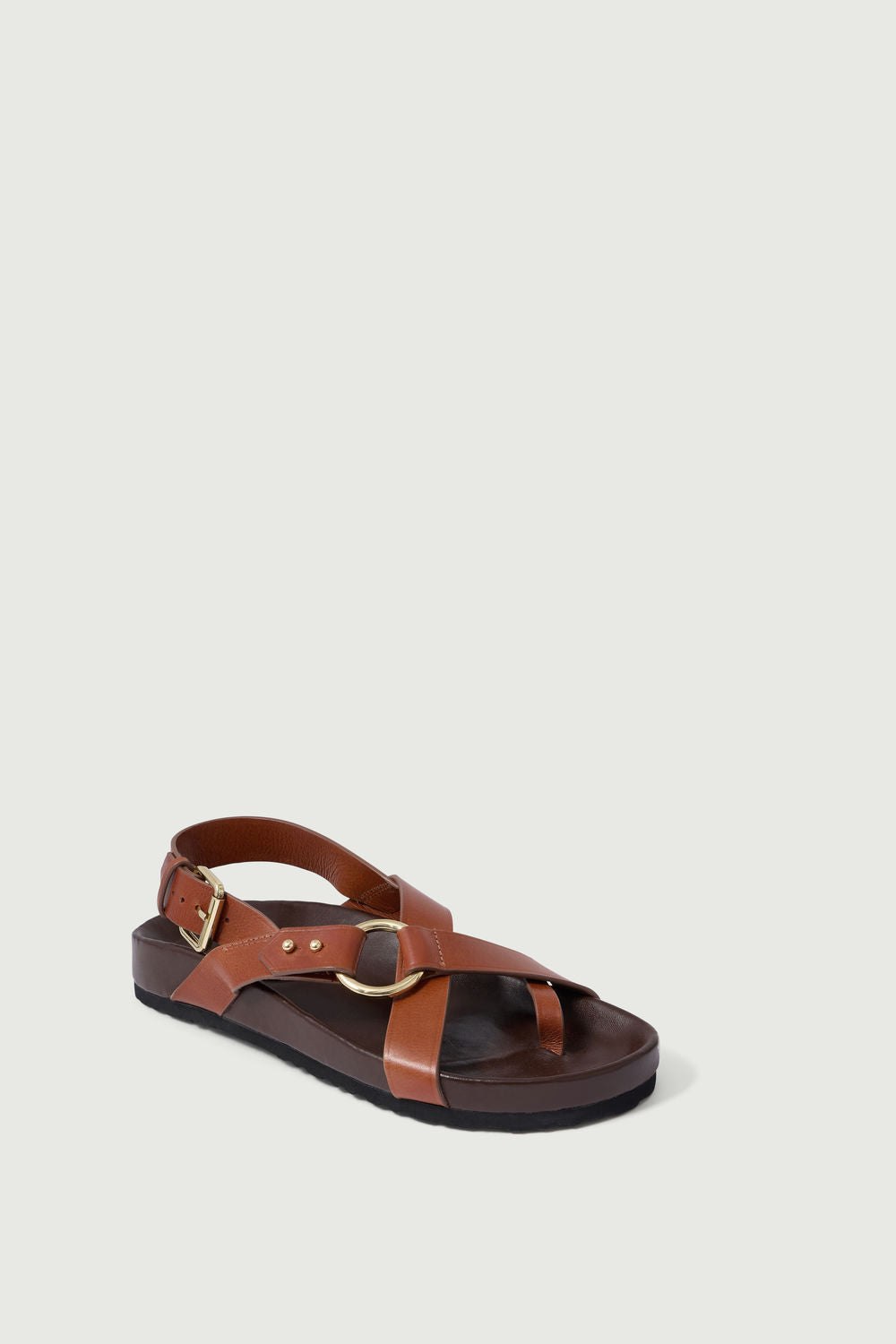 Sandales en croûte de cuir