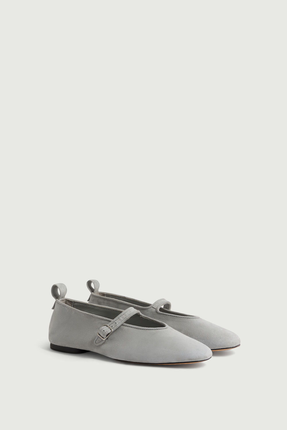 Ballerines en cuir velours