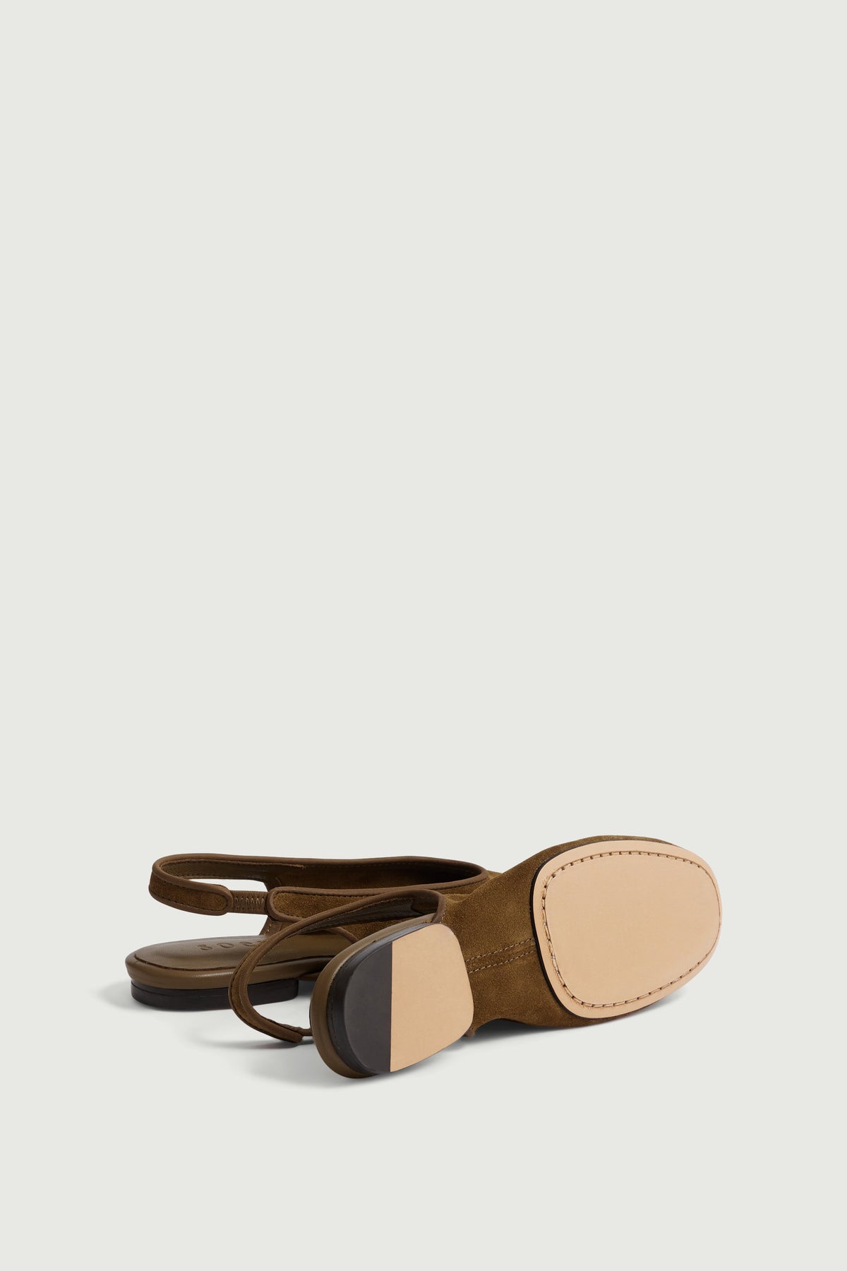 Slingbacks en croûte de cuir