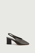 Slingbacks à talon en cuir d'agneau souple