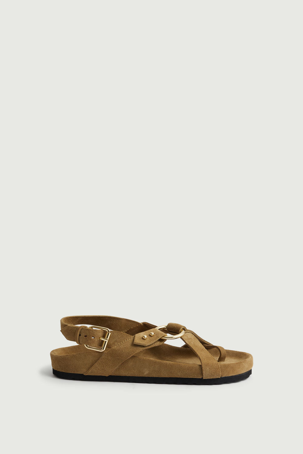 Sandales en croûte de cuir