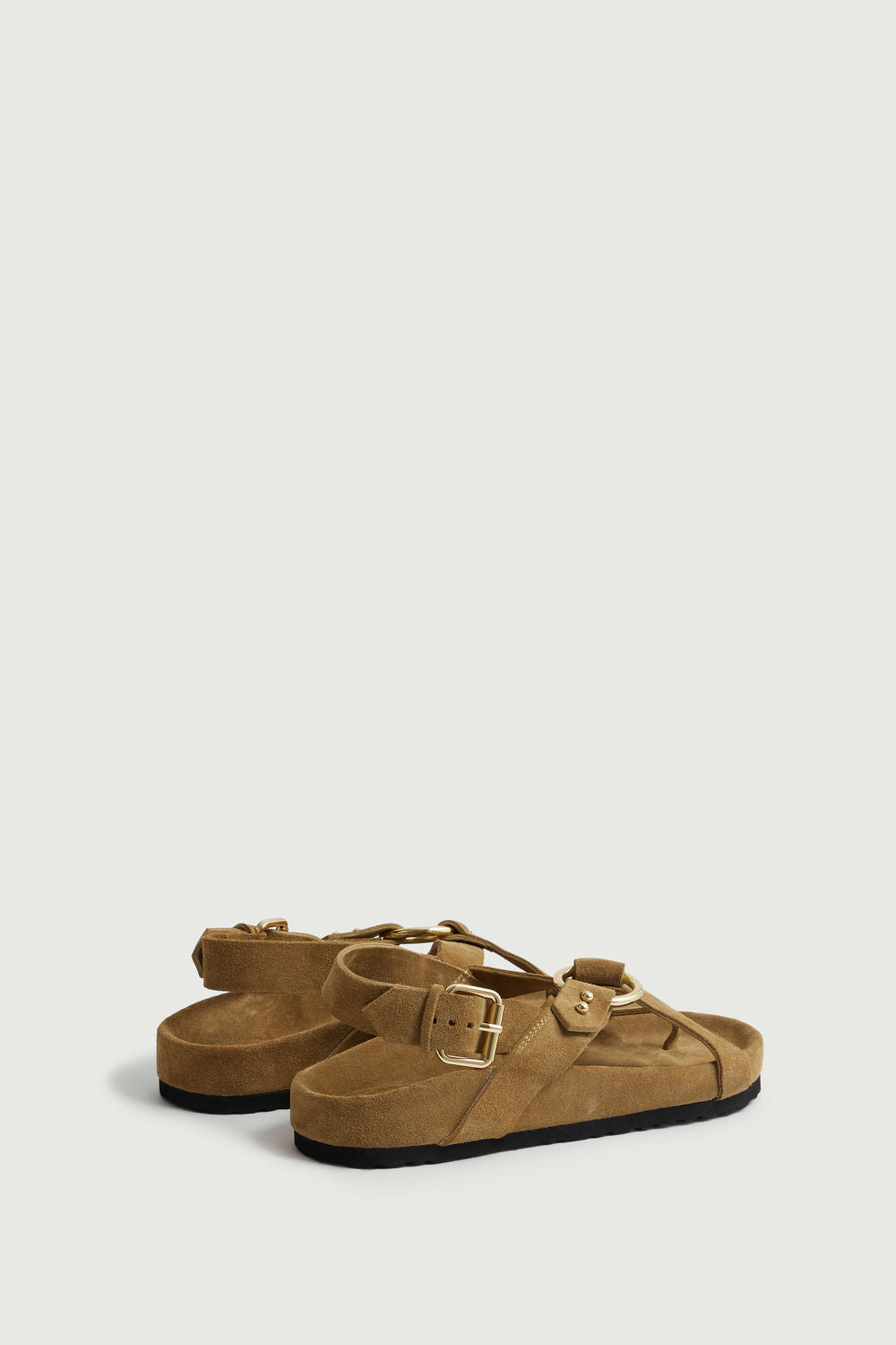 Sandales en croûte de cuir