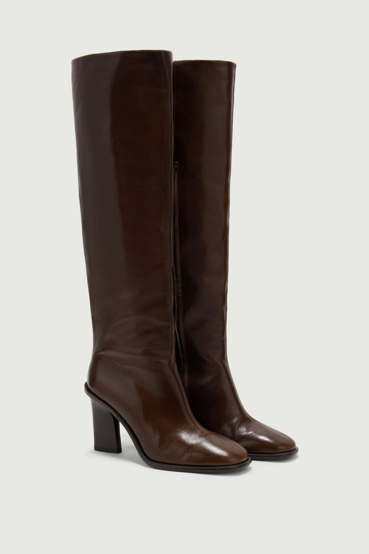 Bottes à couture centrale en cuir