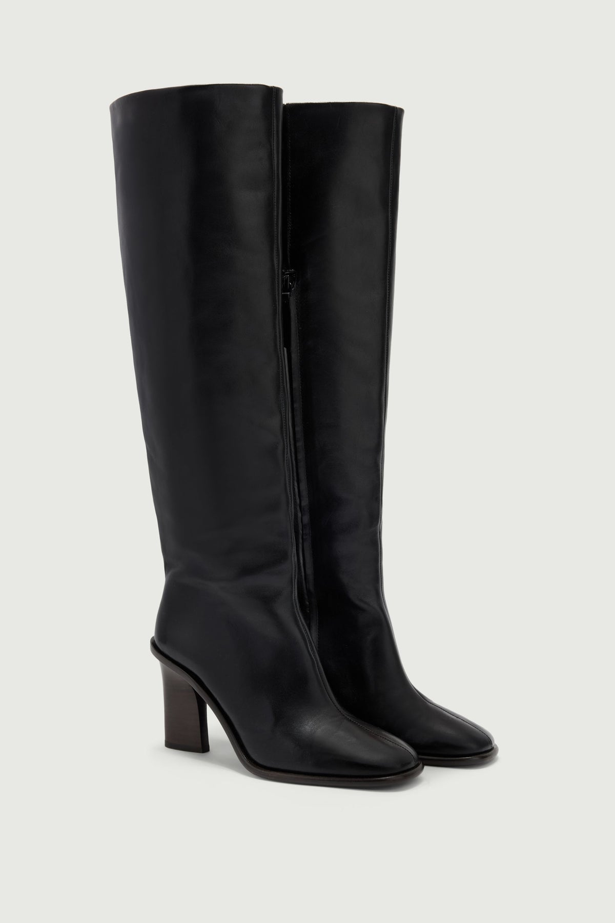 Bottes à couture centrale en cuir