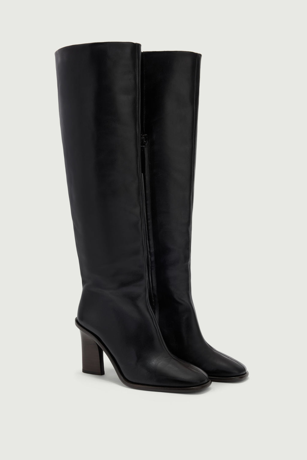 Bottes à couture centrale en cuir