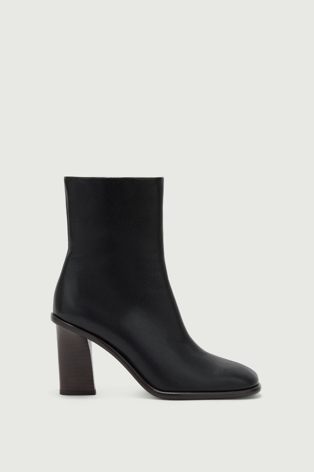 Bottines à couture centrale en cuir grainé