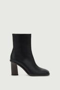 Bottines à couture centrale en cuir grainé