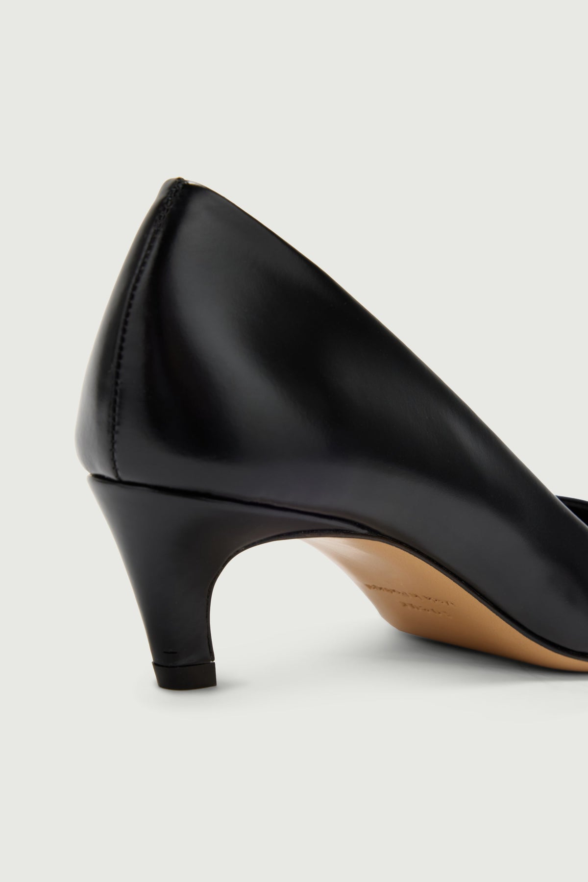 Escarpins kitten en cuir glacé