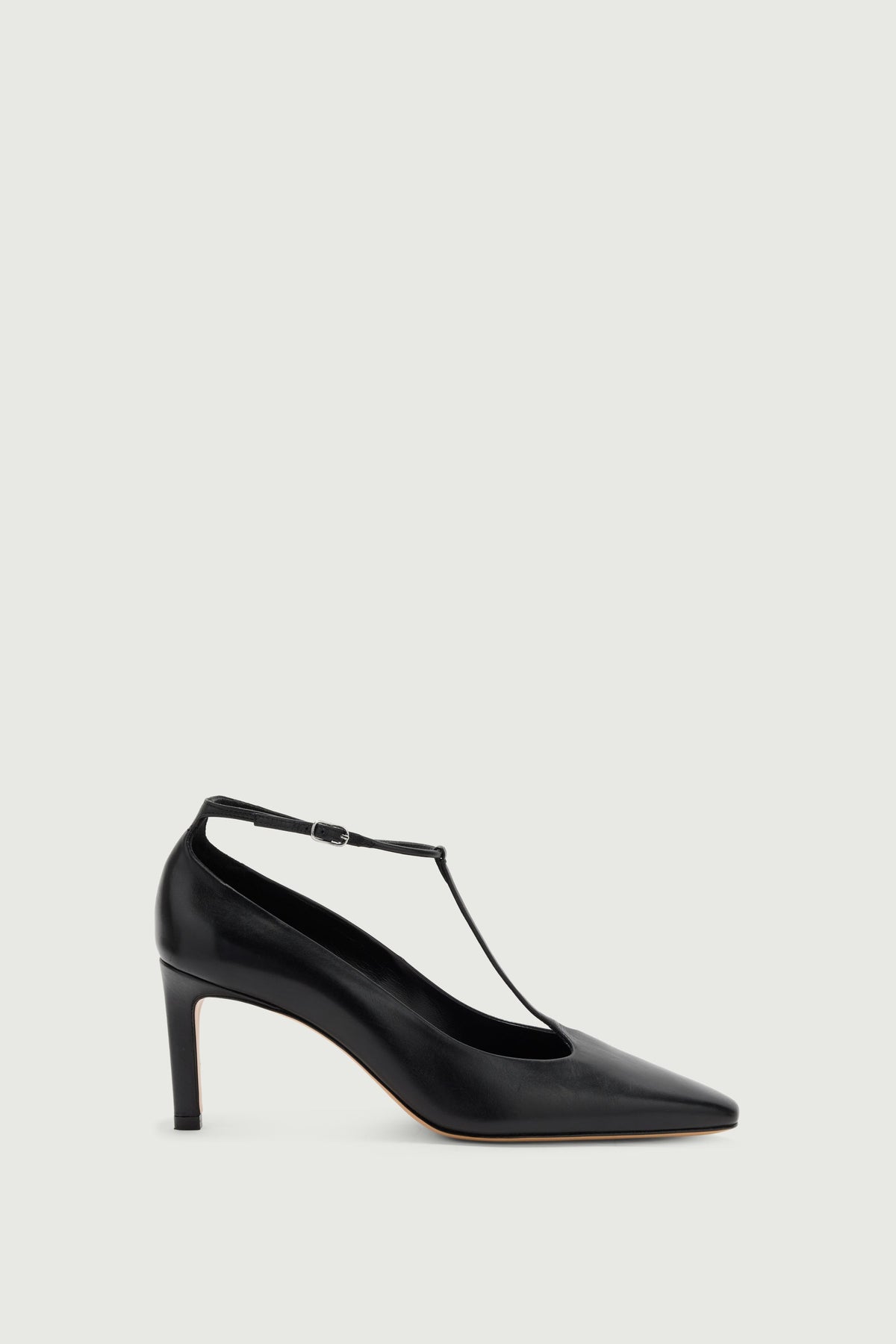 Salomés à talons en cuir