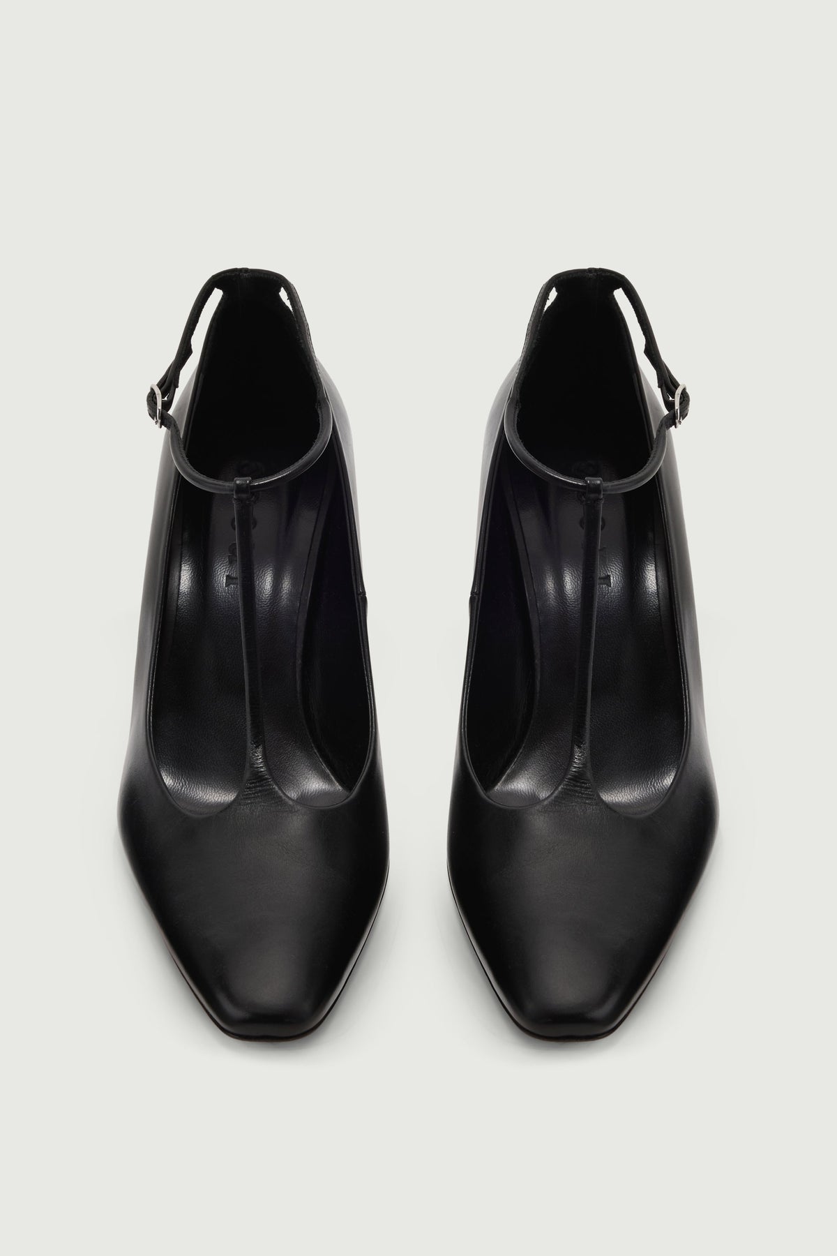 Salomés à talons en cuir