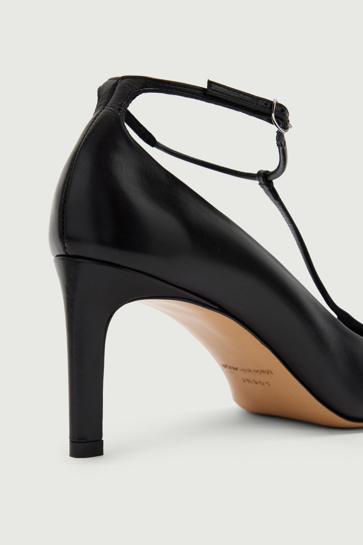 Salomés à talons en cuir