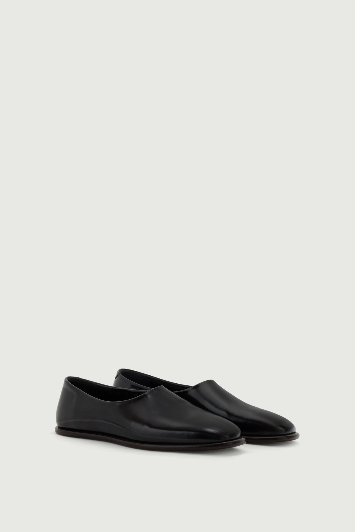 Chaussures slip-on en cuir glacé
