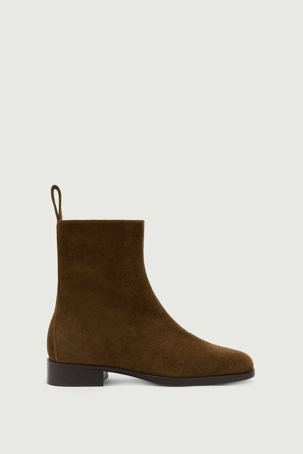 Bottines en croûte de cuir