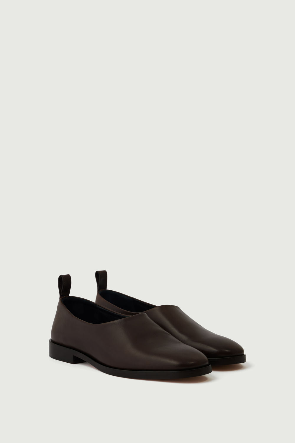 Chaussures plates en cuir