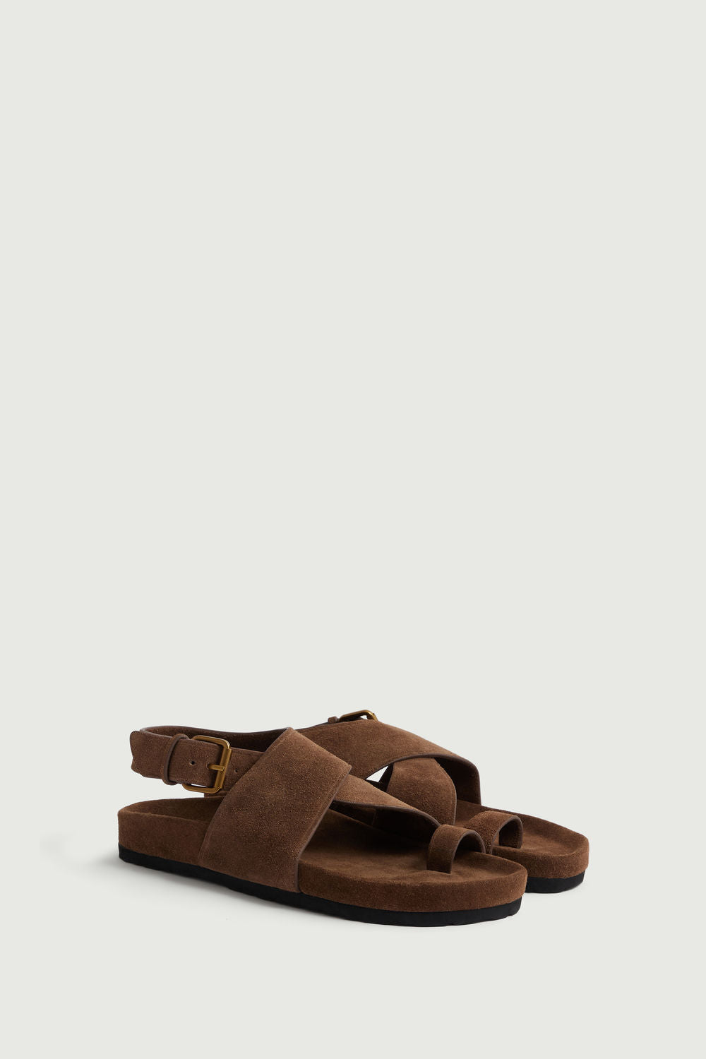 Sandales en croûte de cuir