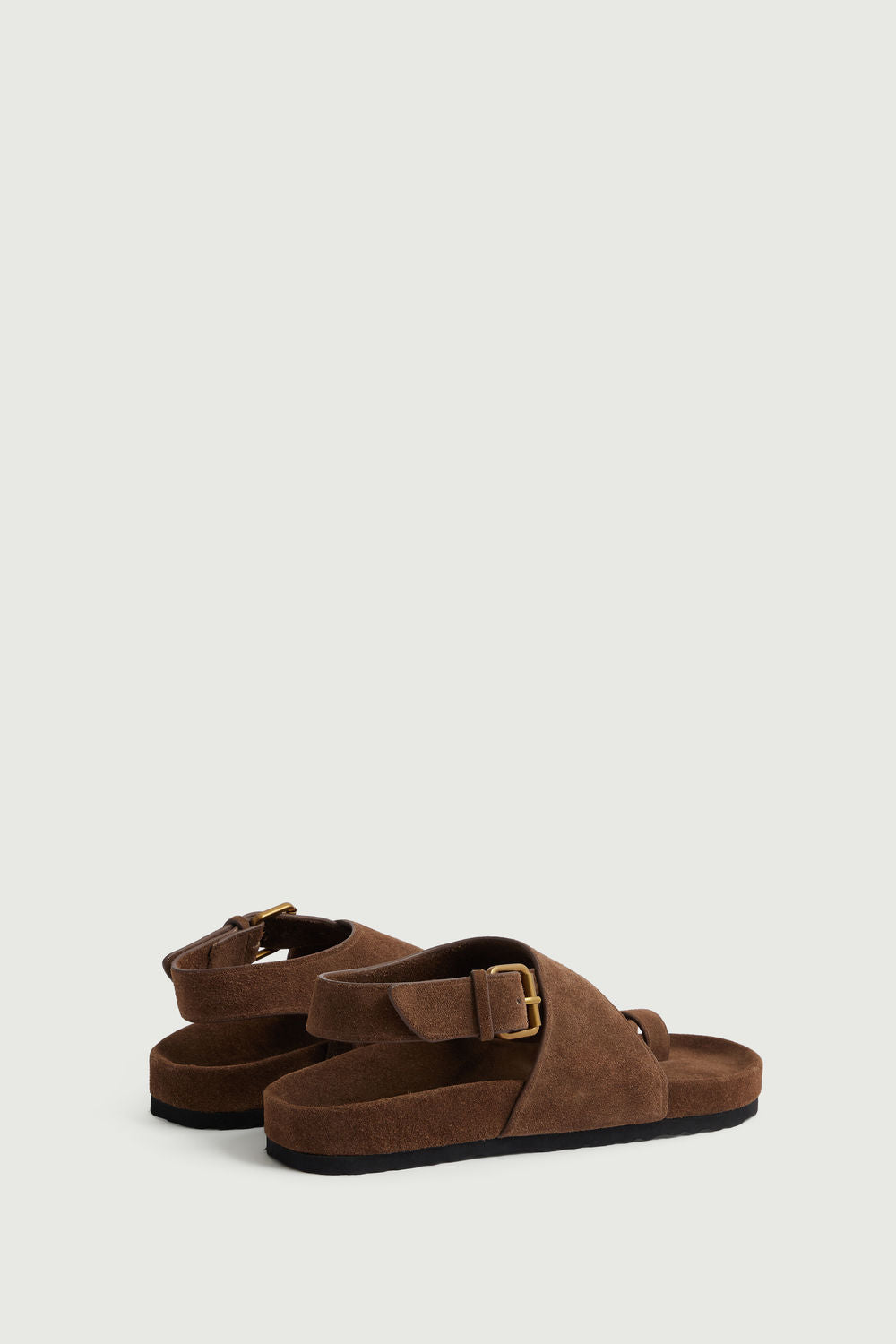 Sandales en croûte de cuir