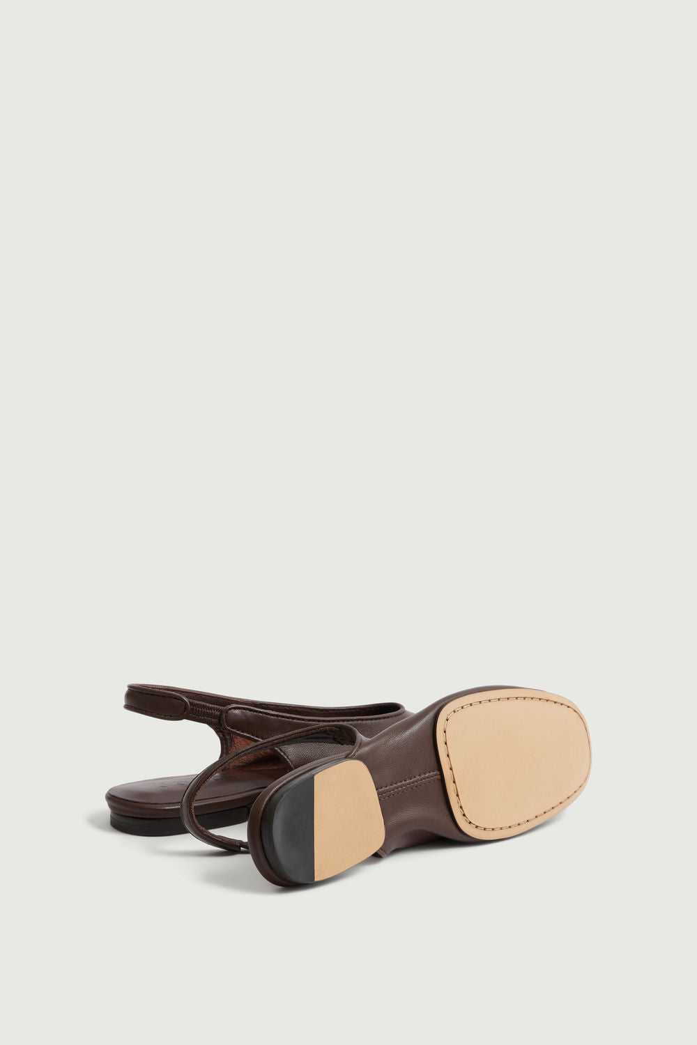 Slingbacks en cuir d'agneau souple
