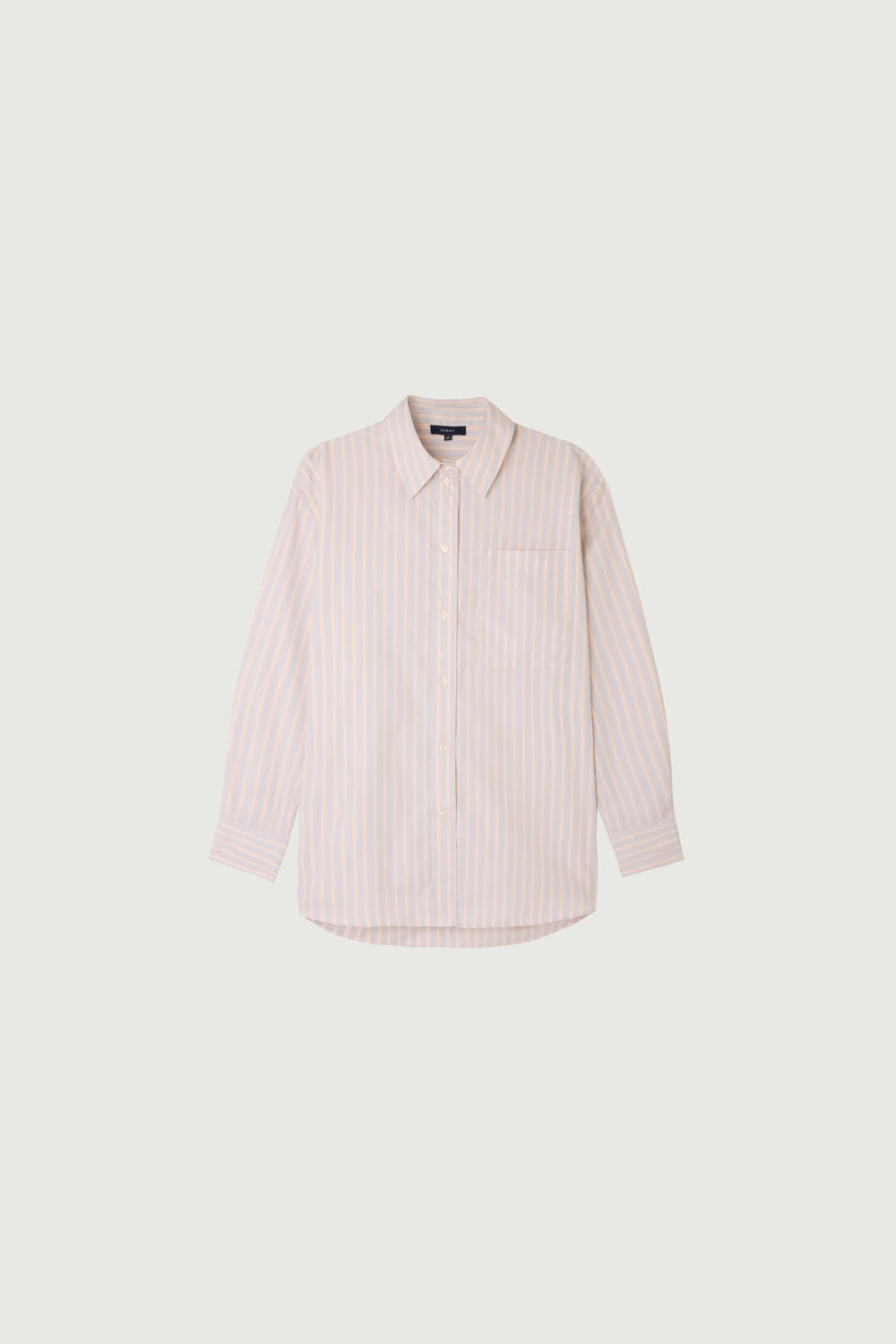 Chemise oversize à poche en coton enduit