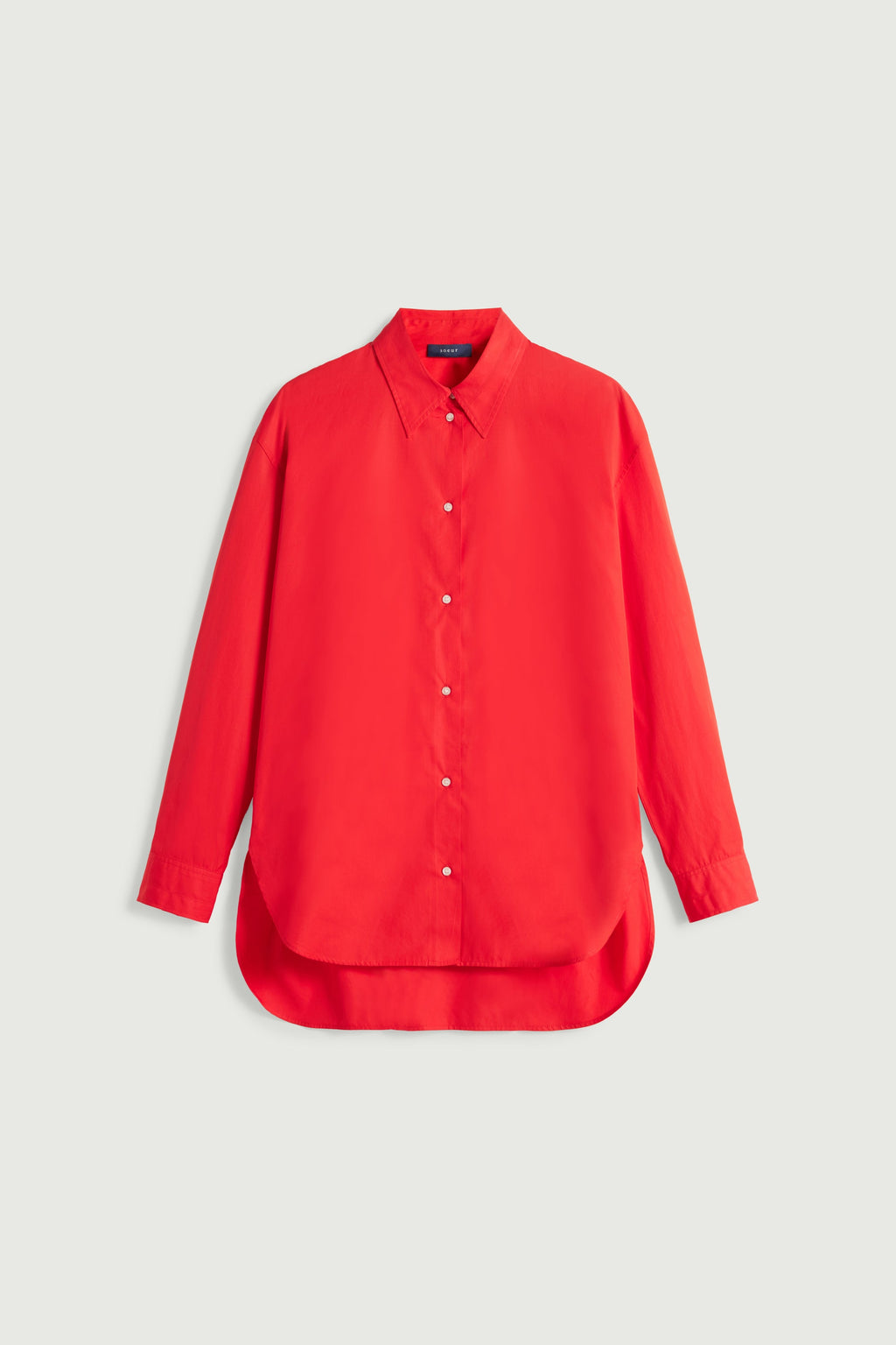 Chemise oversize en popeline glacée