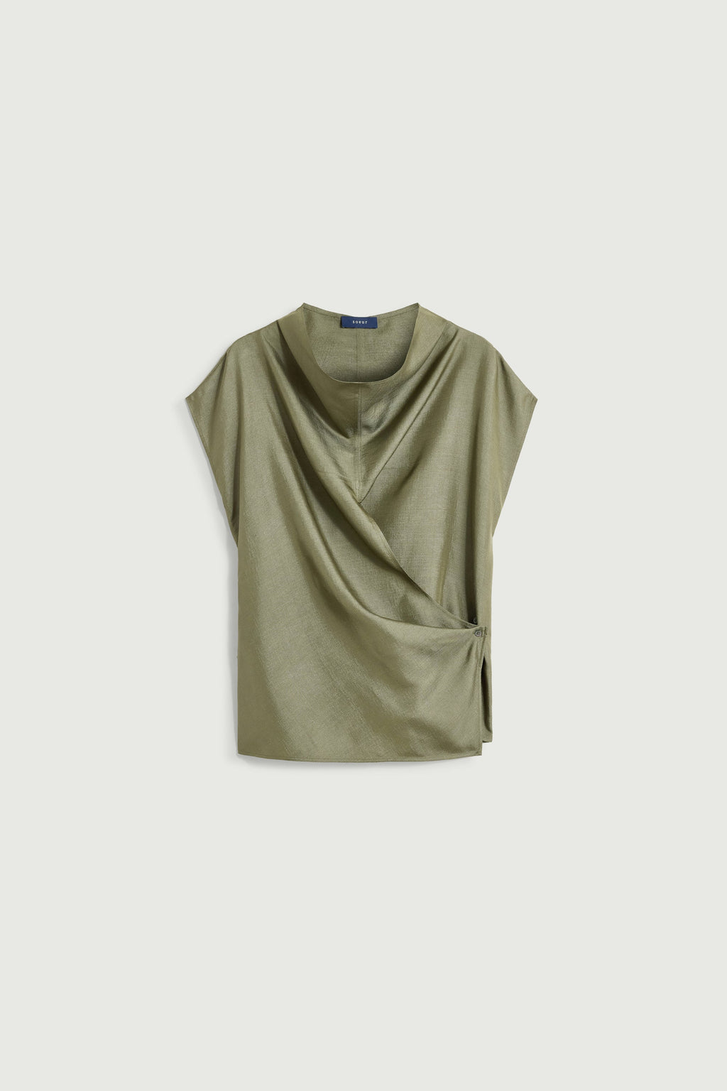 Blouse croisée en soie texturée