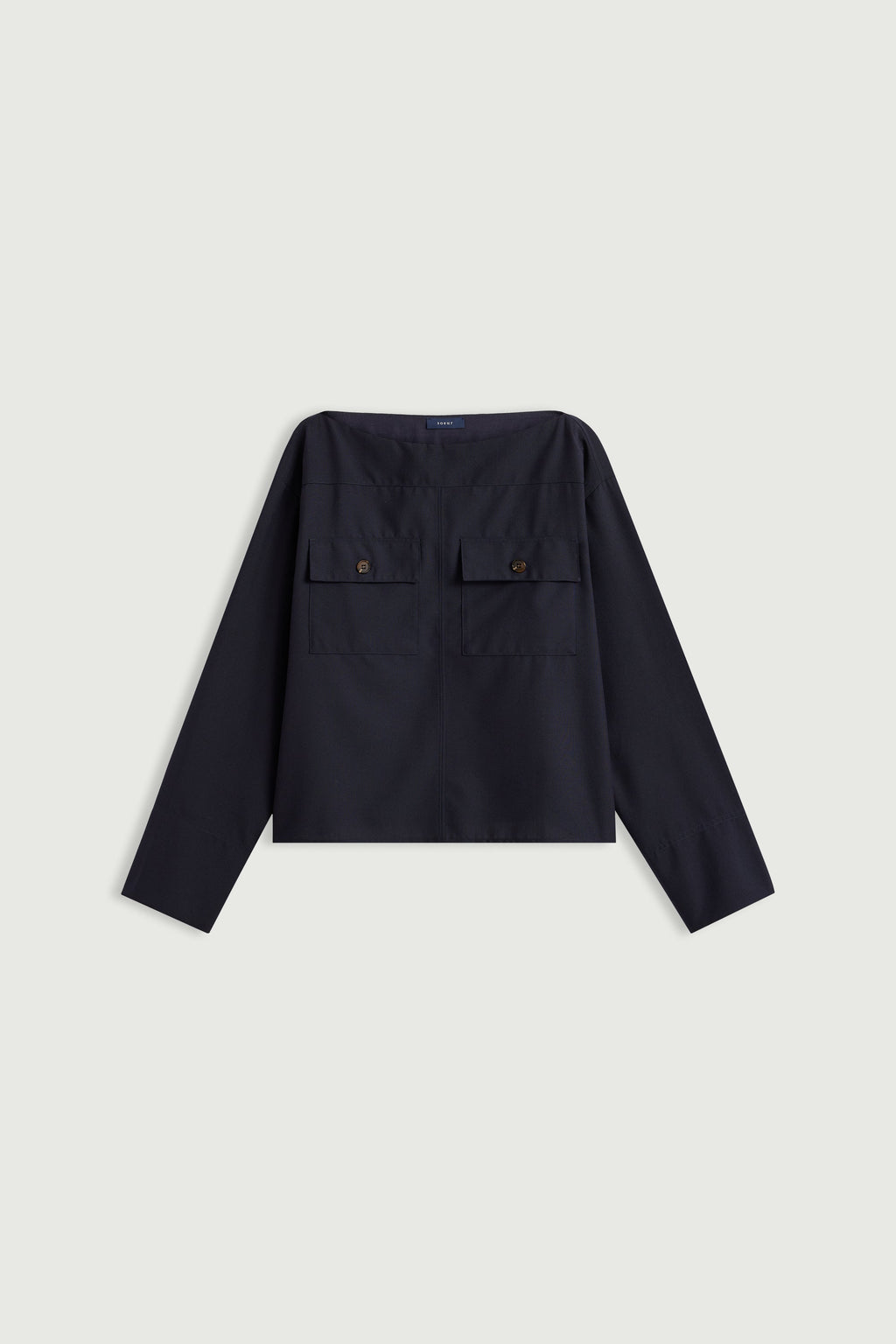 Blouse marine à double poches