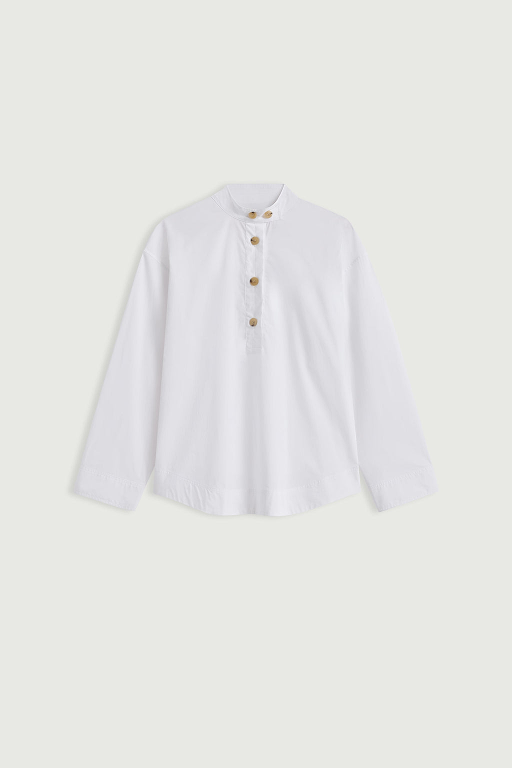 Blouse ceinturée en popeline de coton