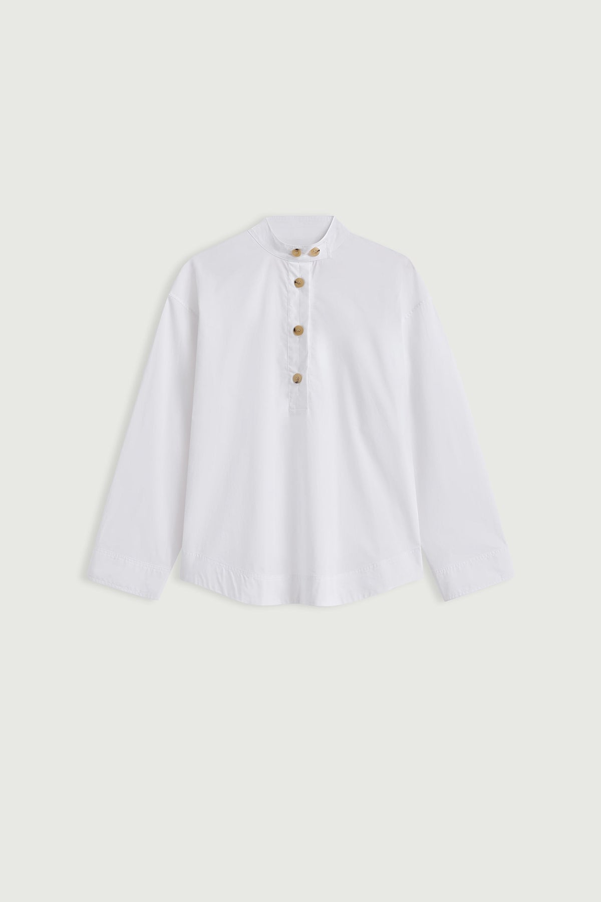 Blouse ceinturée en popeline de coton
