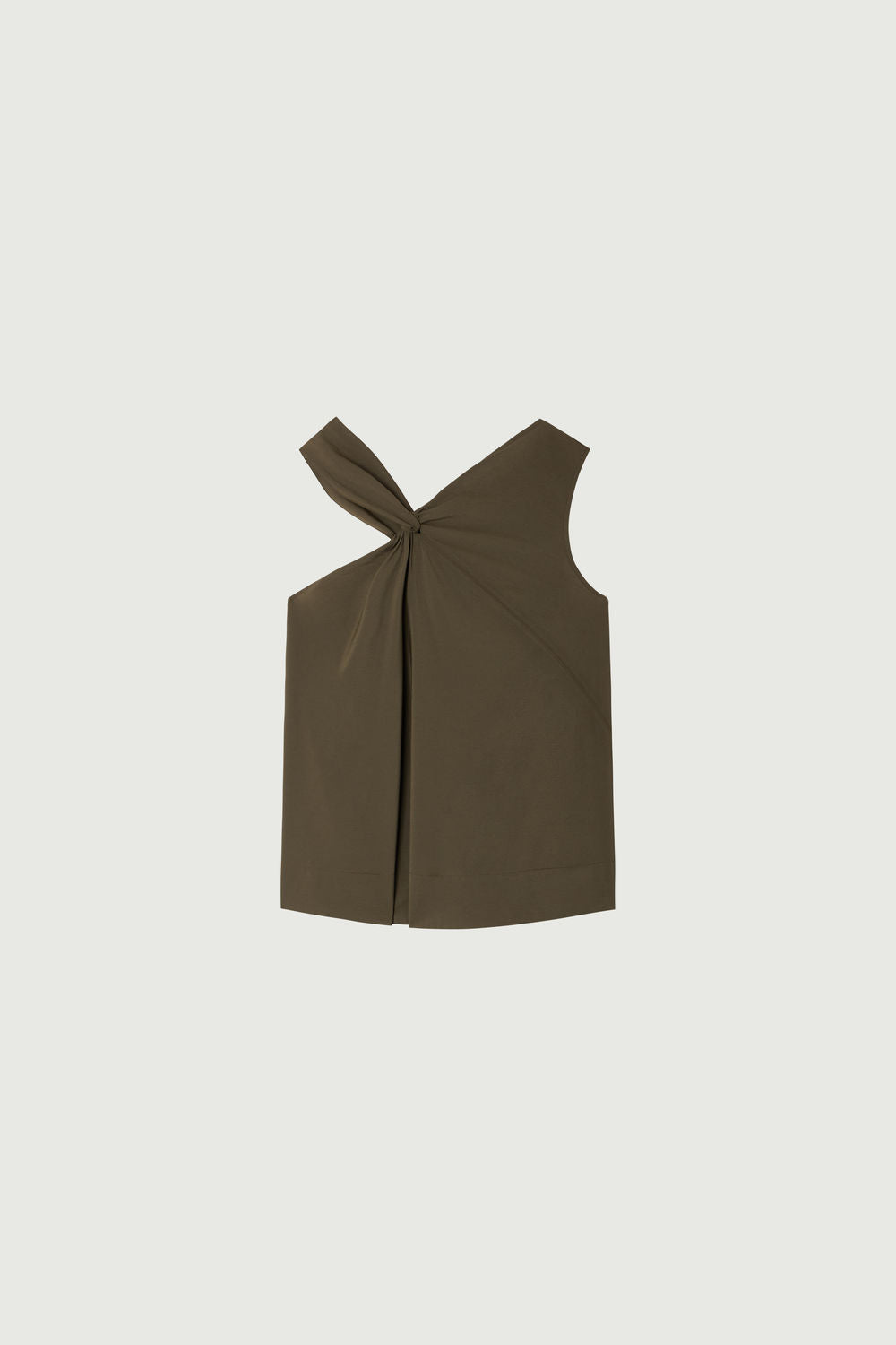 Top asymétrique en toile fluide