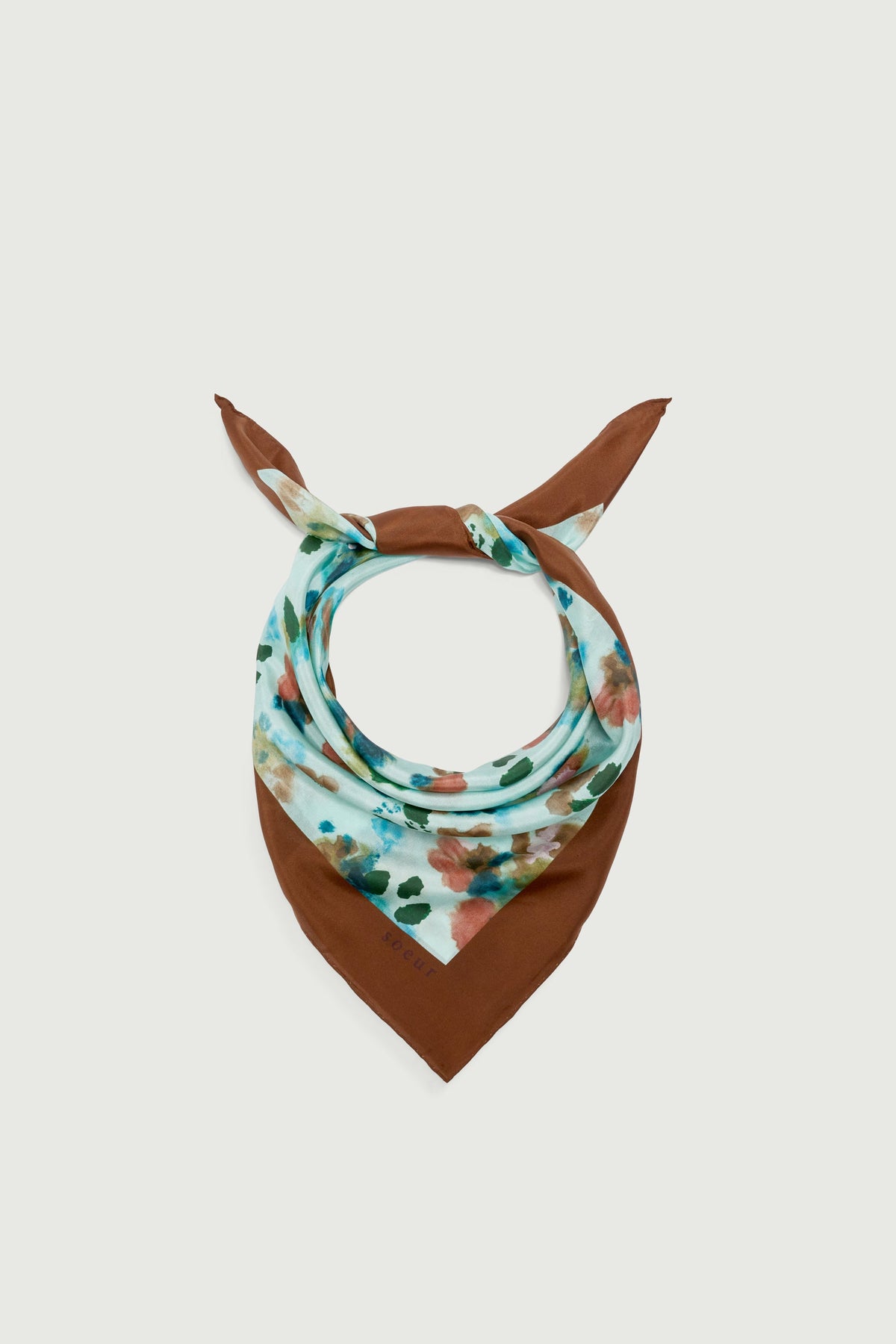 Petit foulard imprimé en soie