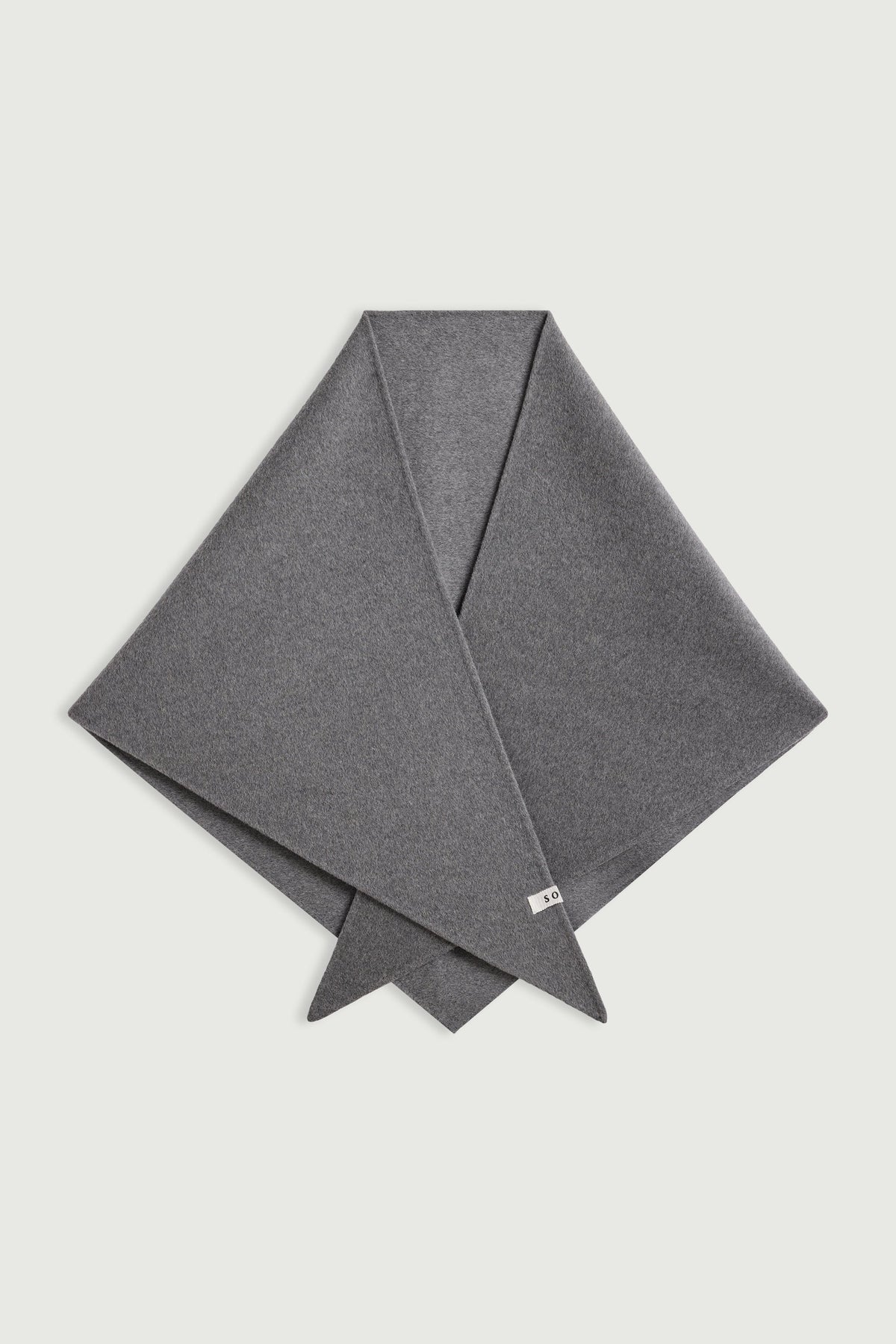 Foulard triangle en laine double face